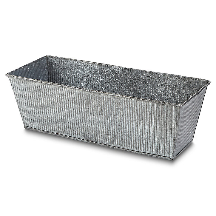 Grande jardinière en galva 41 x 16 x 13 cm