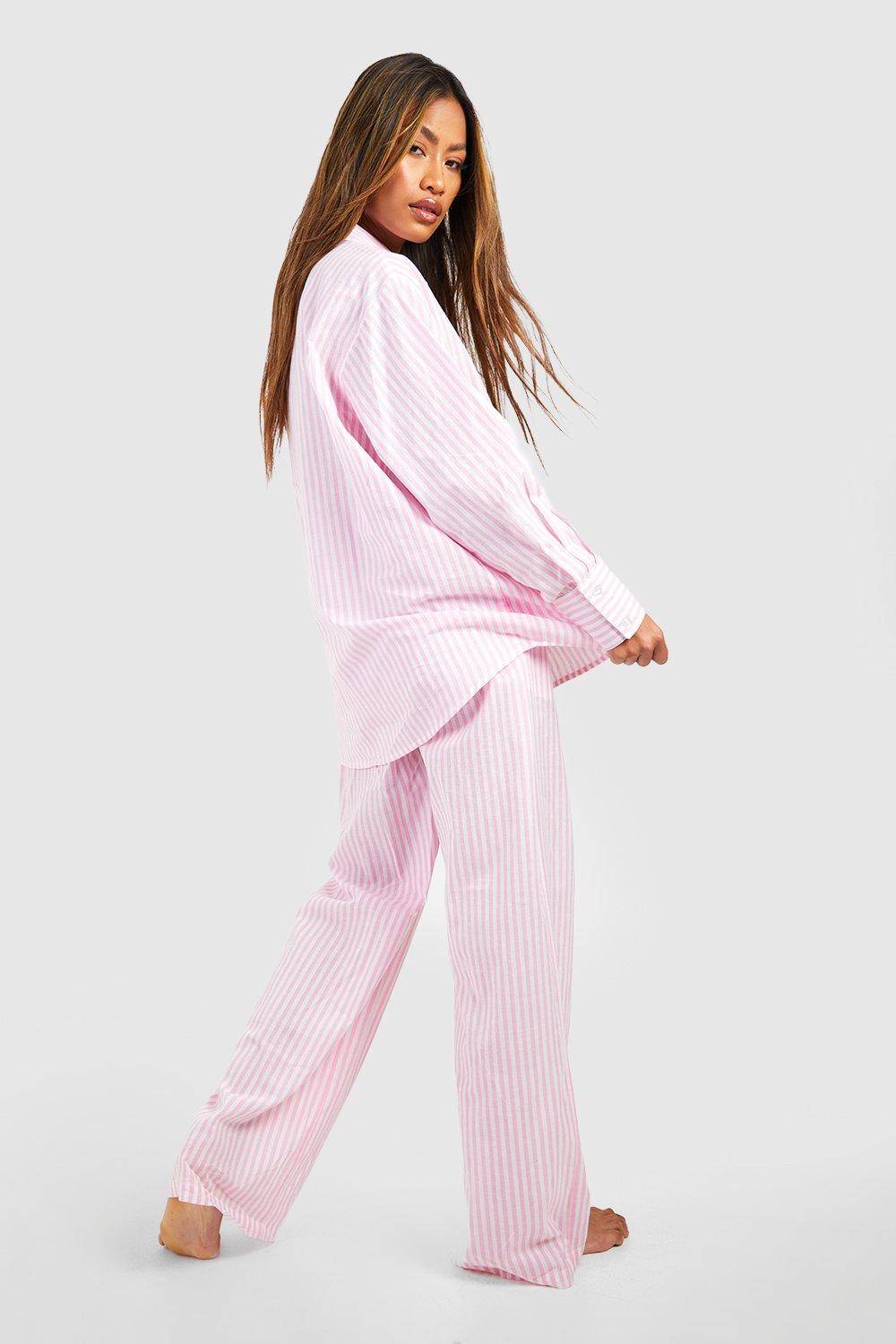 boohoo Pantalon pyjama rayé en coton