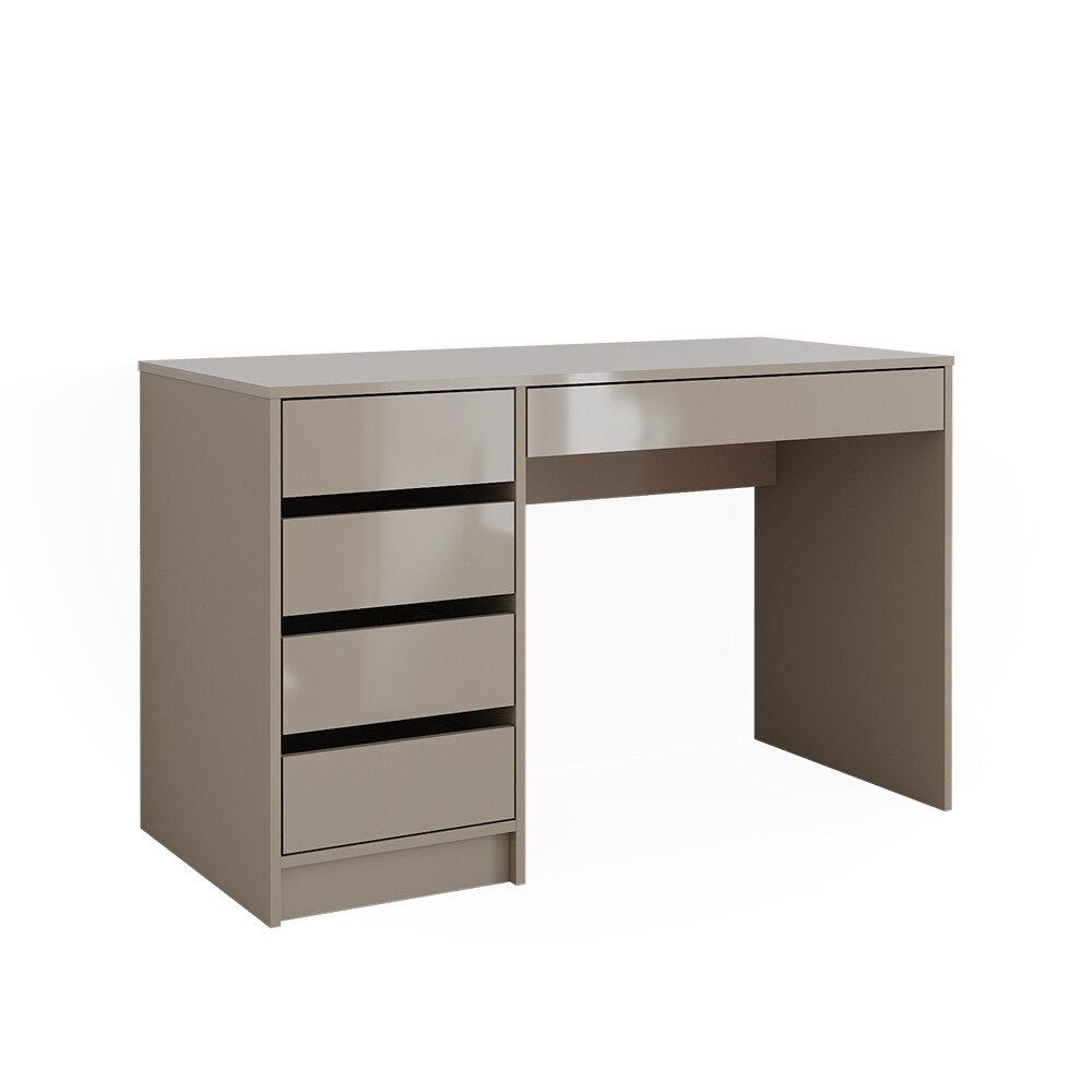 Vicco Schminktisch Sherry Greige Hochglanz 120 x 75 cm 5 Schubladen