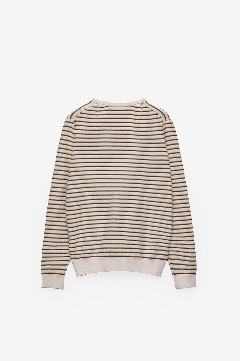 CAMISOLA DE MALHA ÀS RISCAS