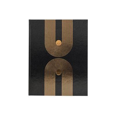 Exacompta - Livre d'or - 270 x 220 mm - 50 feuilles / 100 pages - papier blanc - graphique - couverture noire - carton