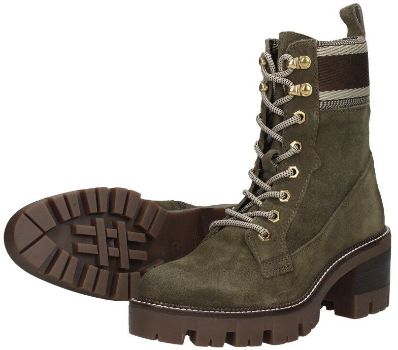 Tamaris Veterschoenen Hak groen