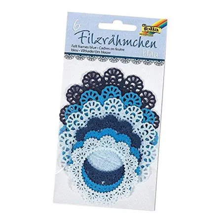 Folia Filzrähmchen Ton in Ton blau