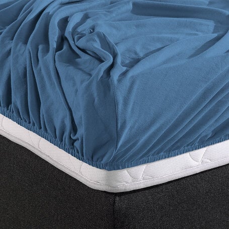 HC Dubbel Jersey Hoeslaken - Blauw