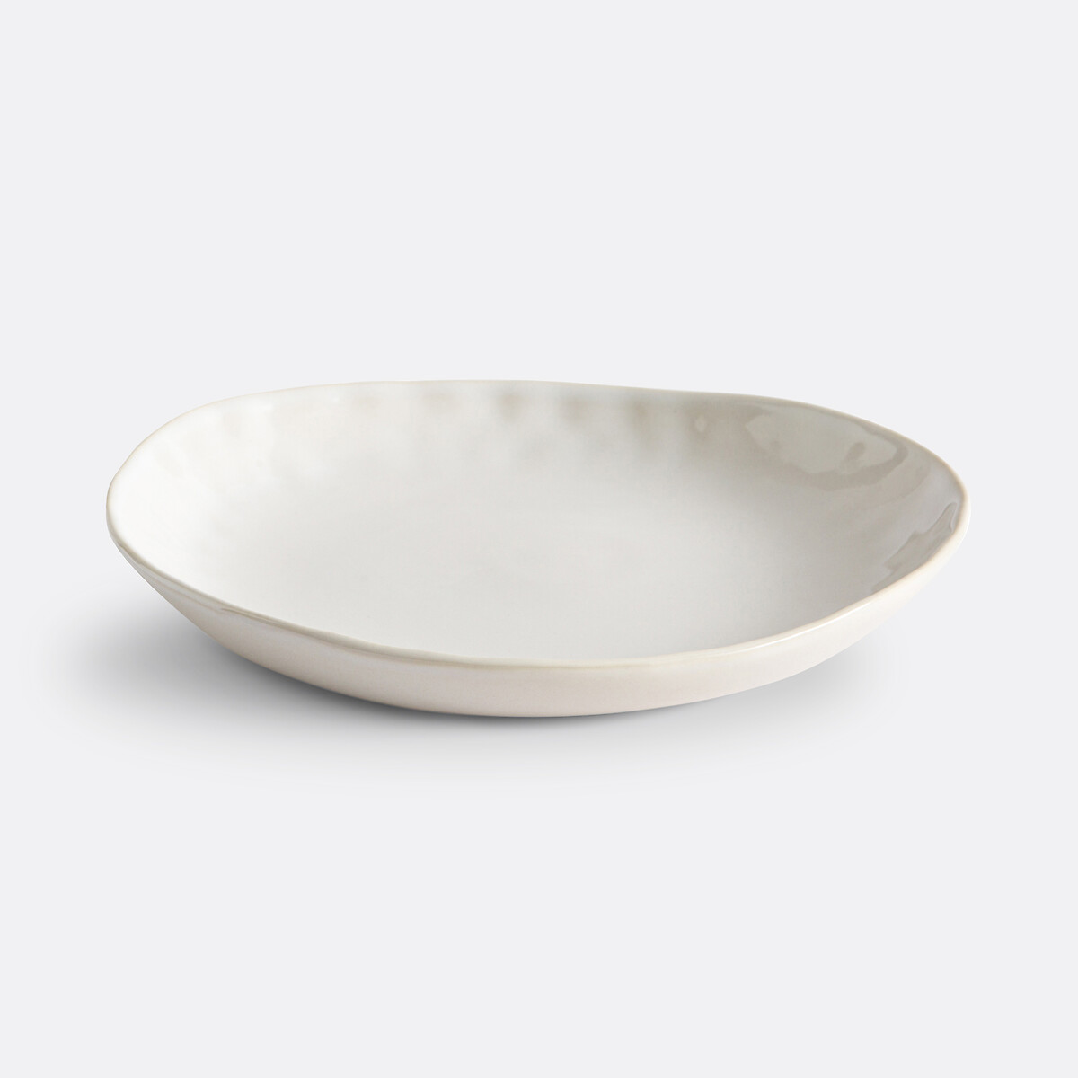 LA REDOUTE INTERIEURS<br>Conjunto de 4 pratos de jantar em faiança, cor creme