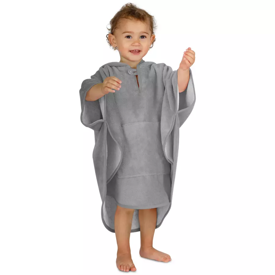 normani Kinder Badeponcho weich Melilla Grau