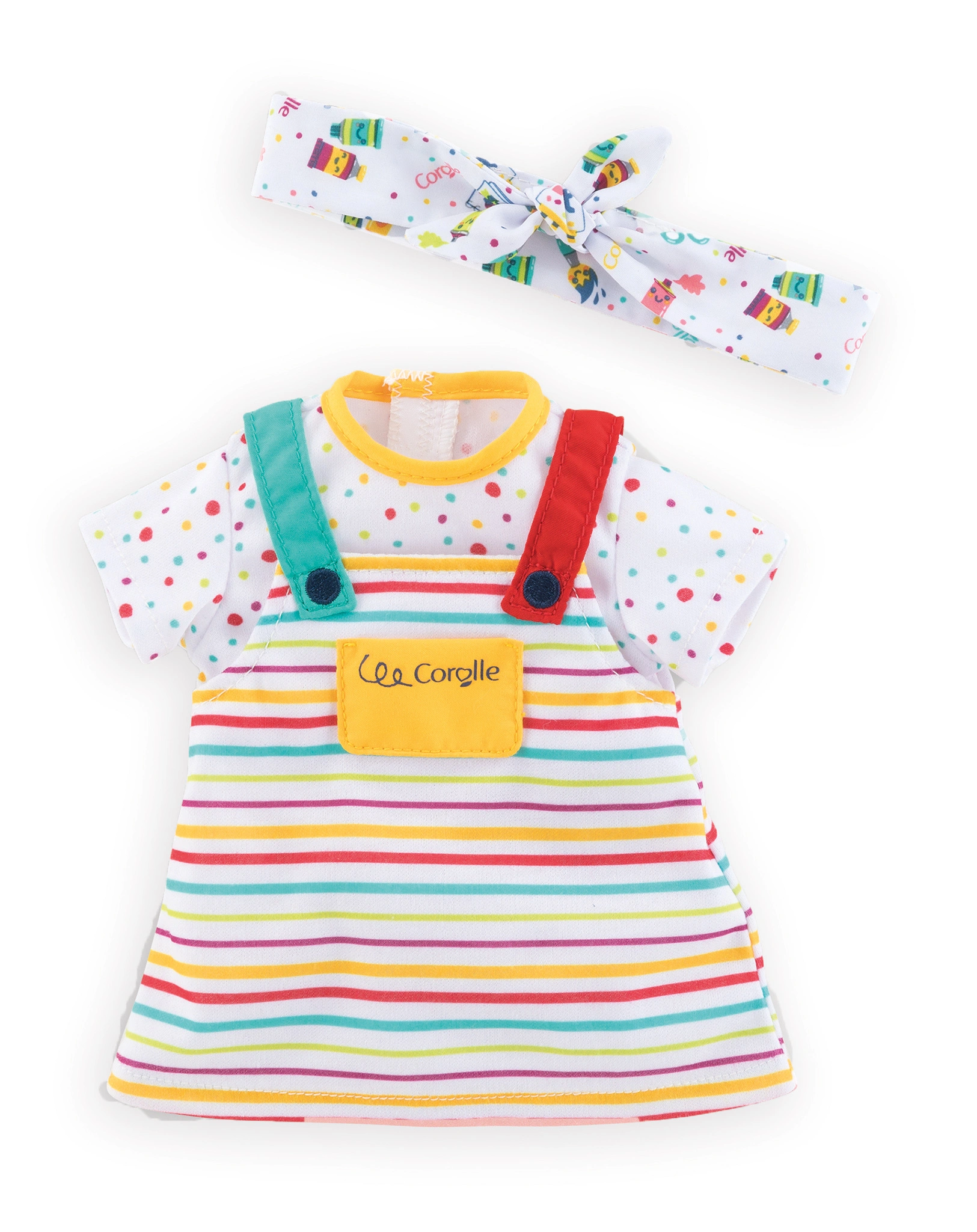 Puppenkleid KLEINE KÜNSTLERIN (36cm) in bunt