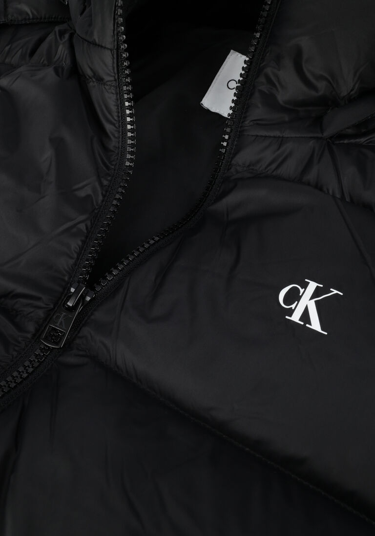 CALVIN KLEIN zwarte calvin klein gewatteerde jas ck mw down short puffer