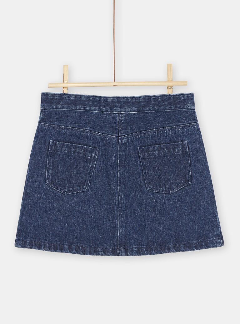 Jupe bleue en jean fille