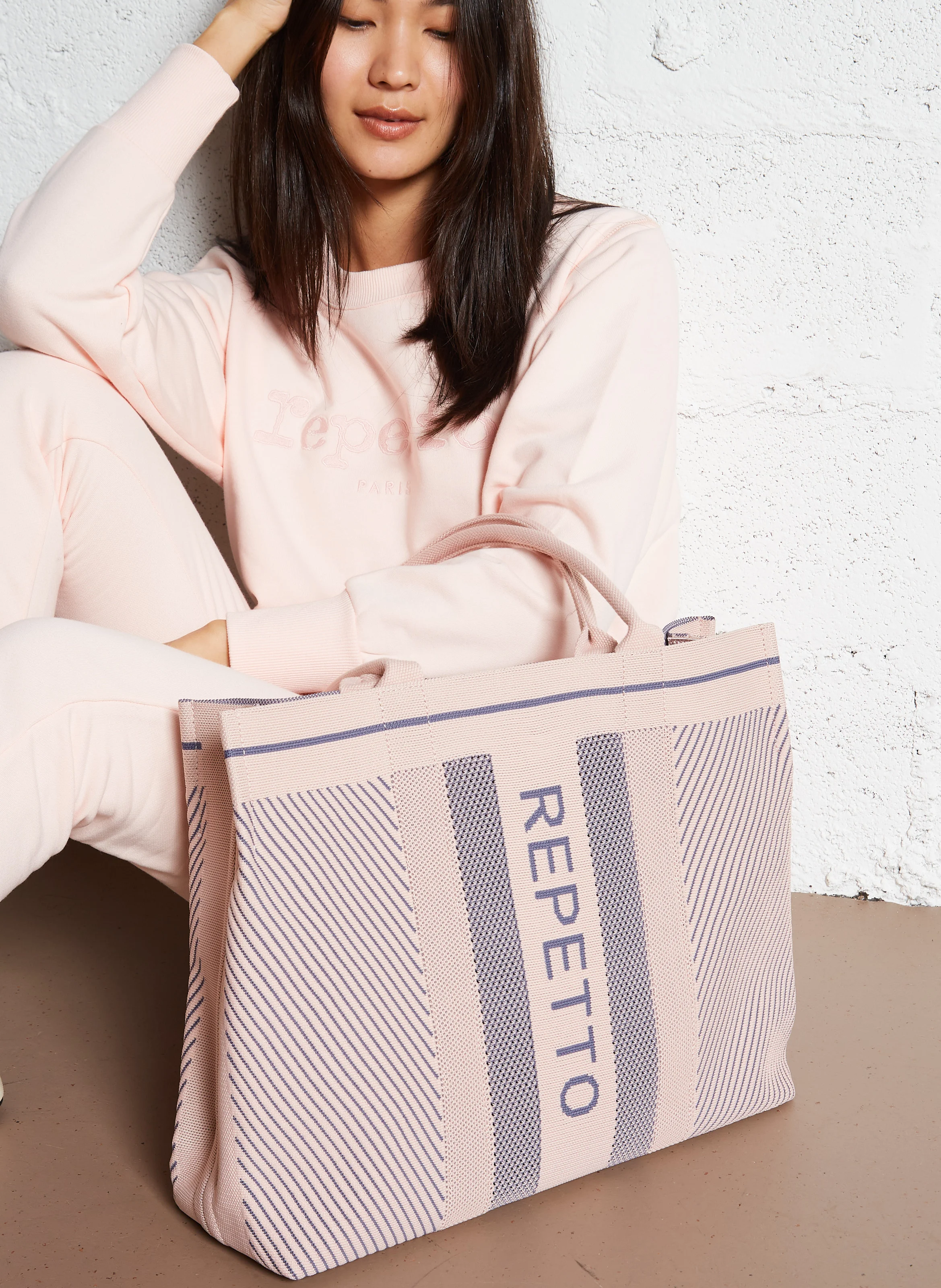 Sac cabas en maille | Rose
