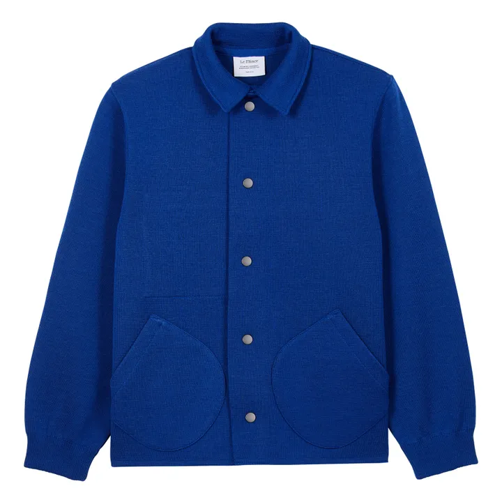 Le Minor Veste Coach Laine Vierge | Bleu roi