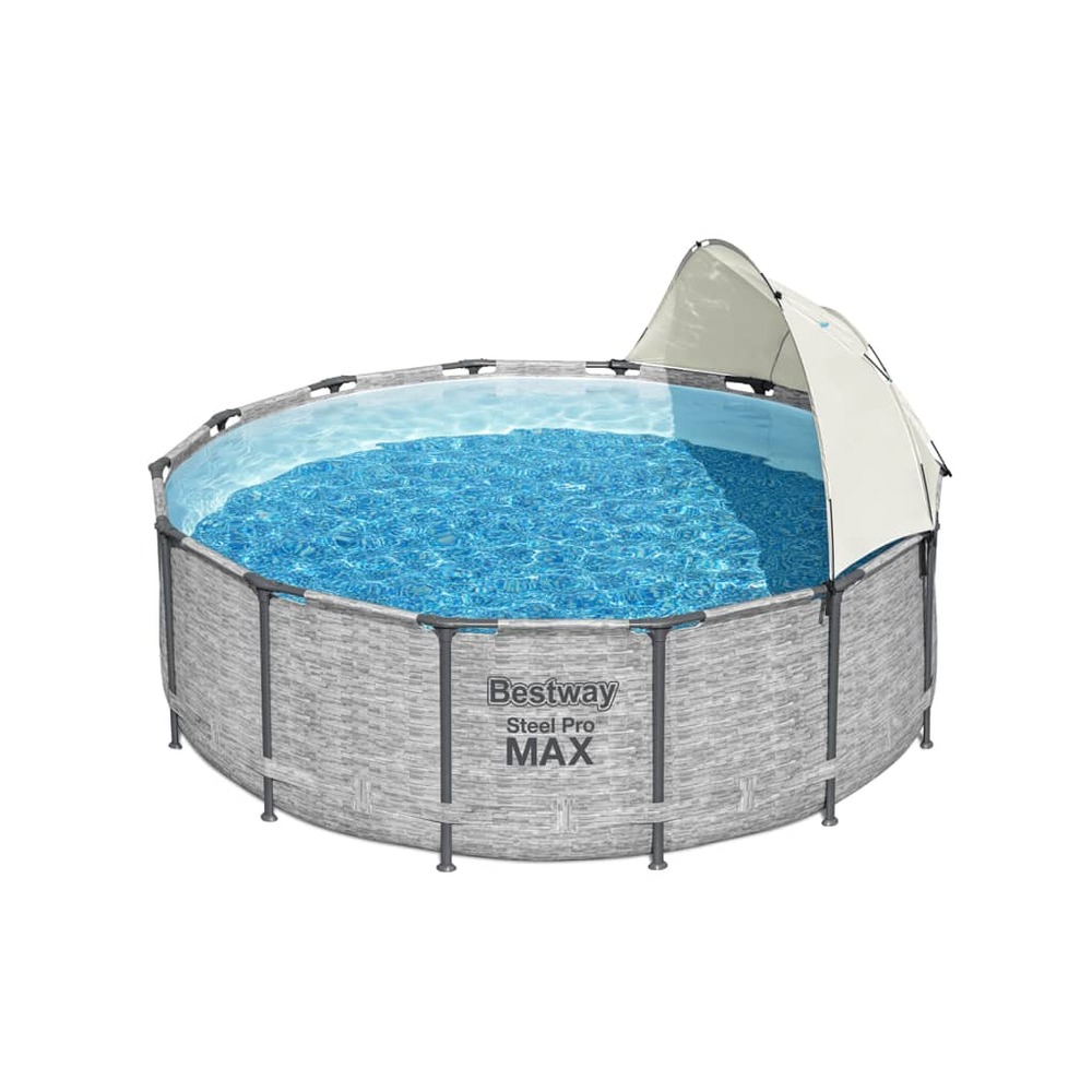 Auvent de piscine hors sol blanc