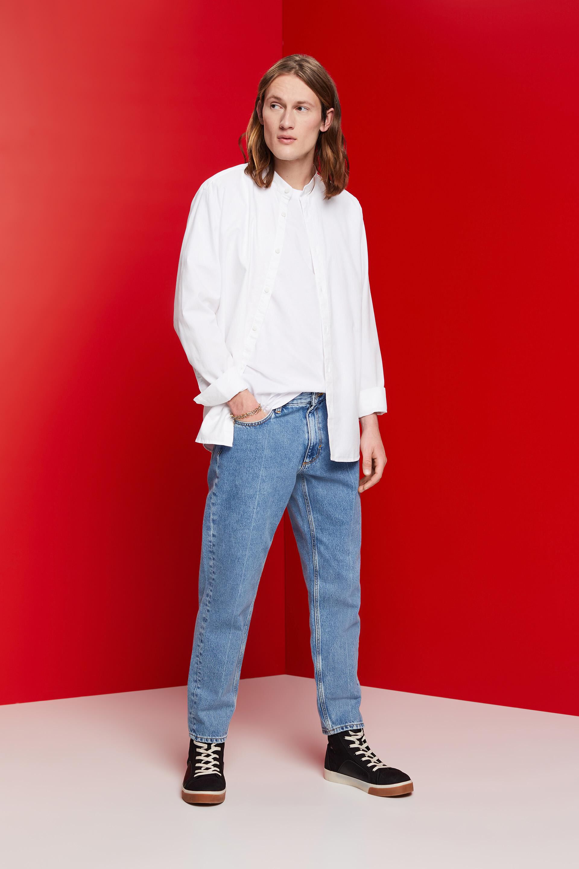 Chemise Slim Fit à col droit