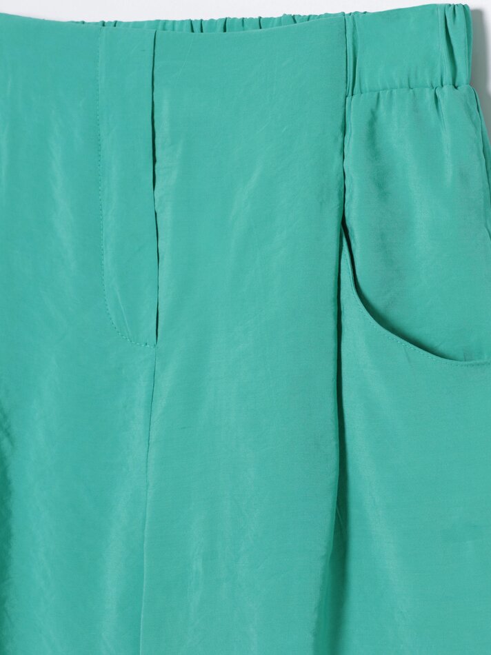 Calça pantalona fluida - Verde Esmeralda