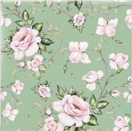 Matservietter Rosa roser 20-pack Gullers