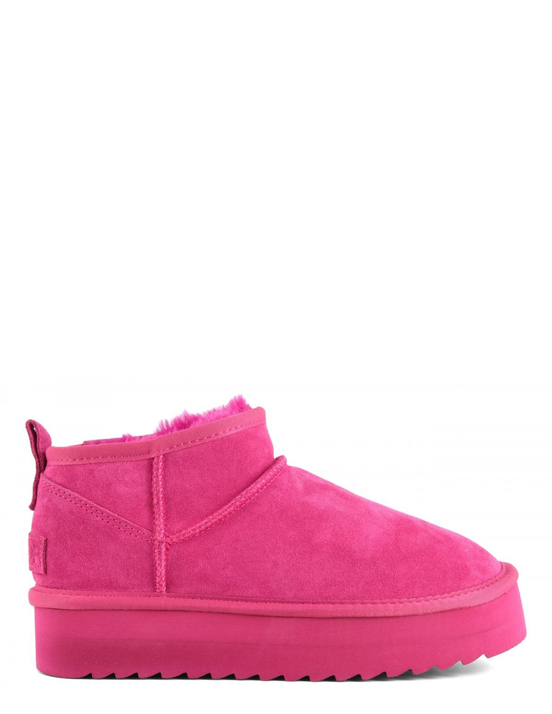 colors of california Platform Winter Boot In Suede Rose