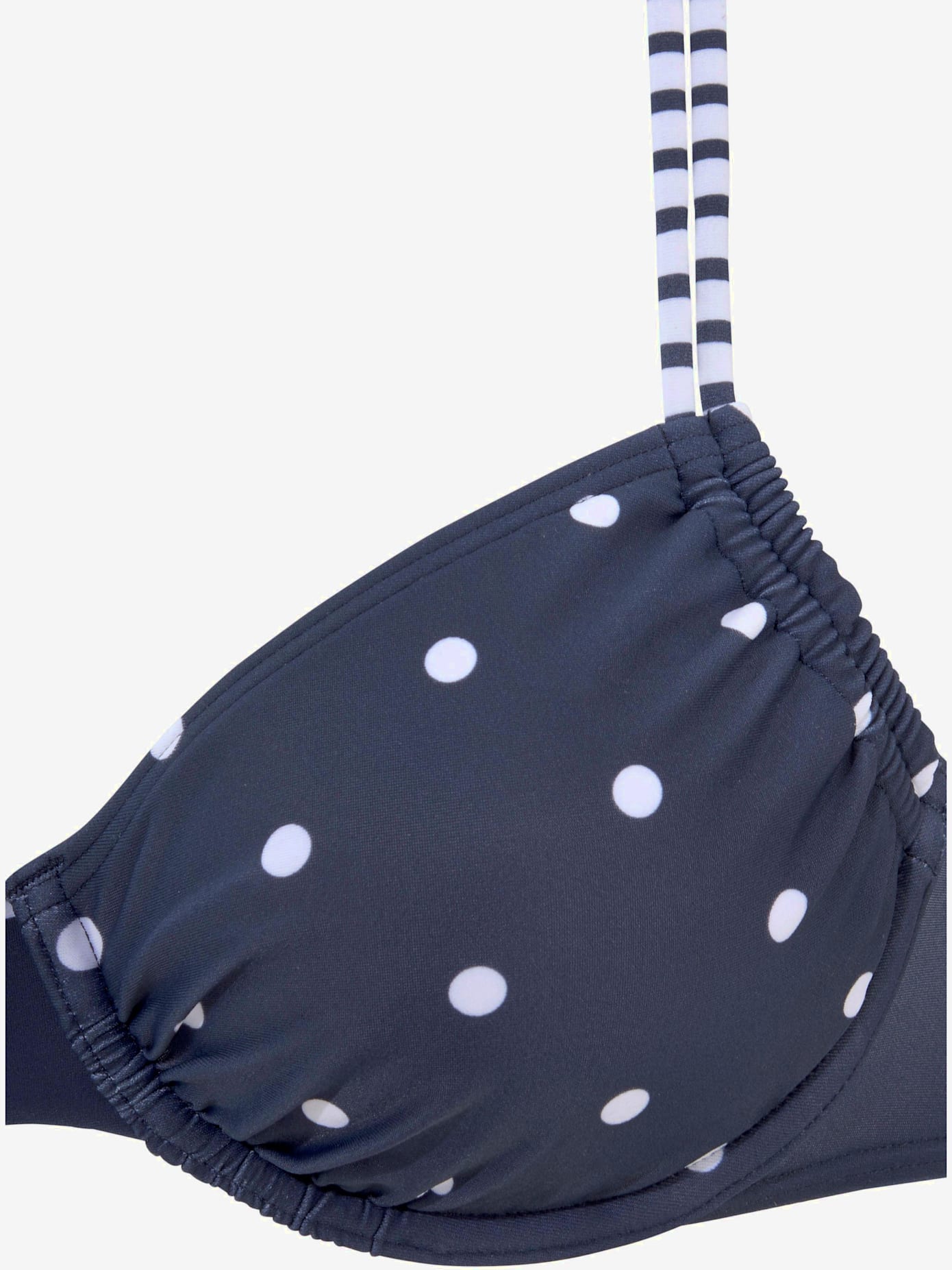 Haut de maillot de bain à armatures motif à pois tendance
