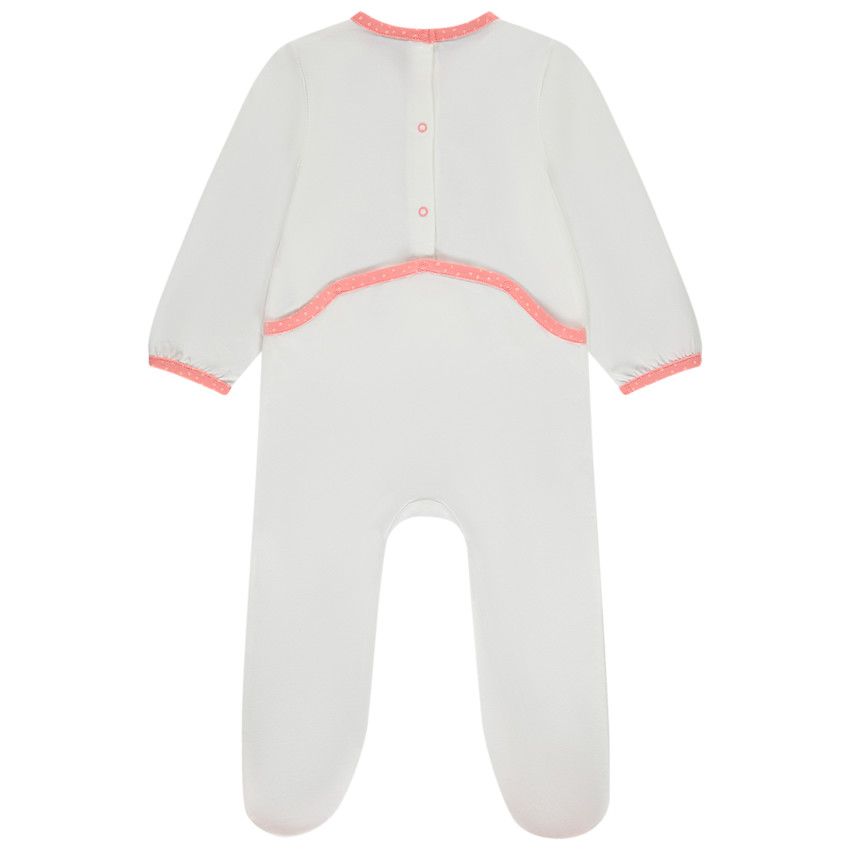 Dors-bien print girafe pour bébé fille avec ouvertures différentes selon l'âge - Ecru