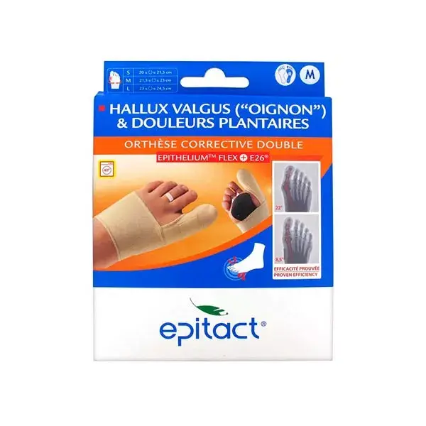 Epitact Hallux Valgus et Douleurs Plantaires Orthèse Corrective Double Pied Droit T.M