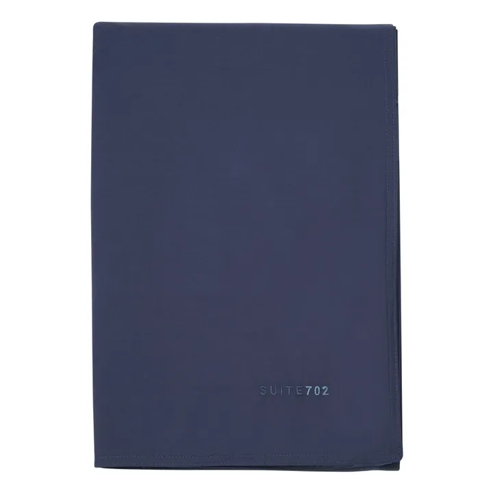 Suite 702 Housse de couette en percale organique | Bleu marine