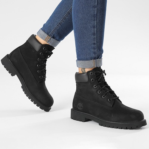 Boots Femme 6 Inch Waterproof Premium 12907 Black Nubuck