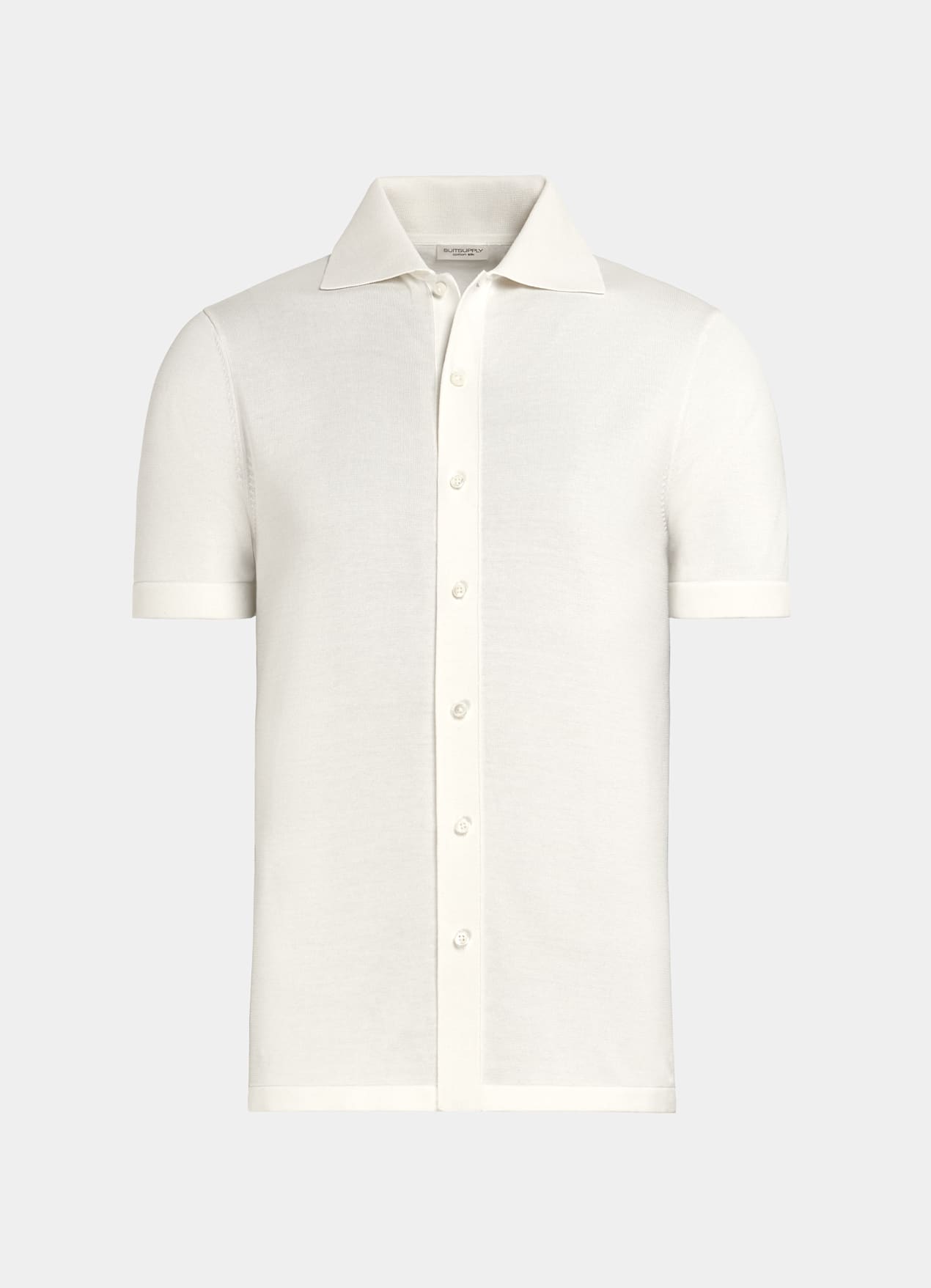 Cardigan polo blanc cassé