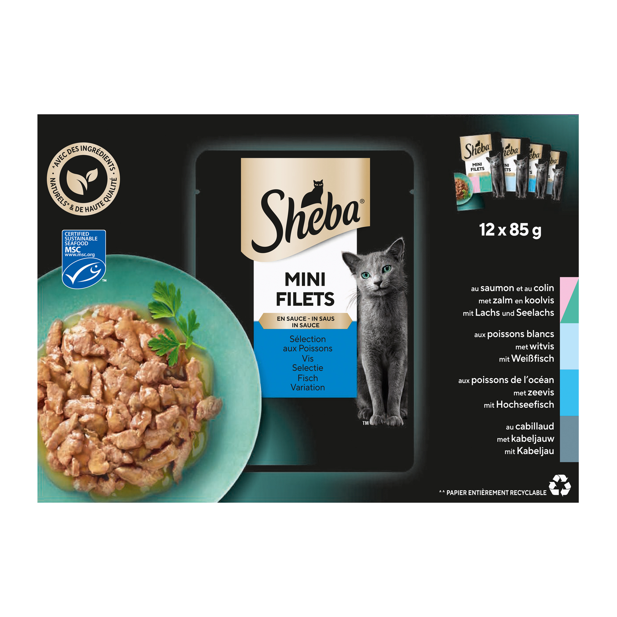 Sheba Visselectie Mini Filets in Saus