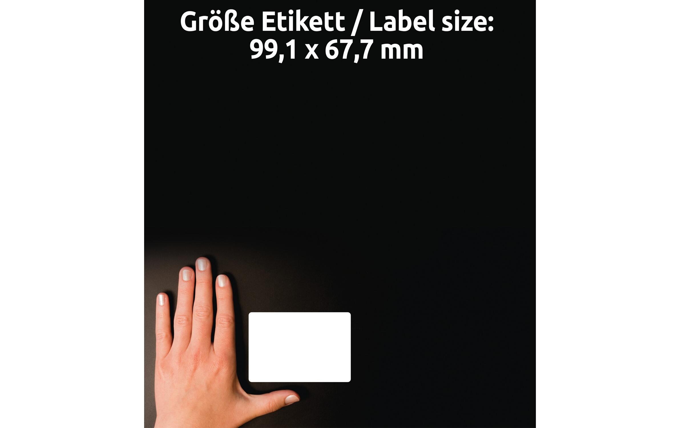 Versand-Etiketten 99.1 x 67.7 mm, 25 BlattInkJet-Etiketten