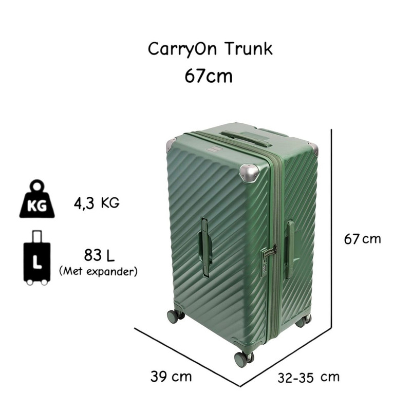 CarryOn Trunk 83 liter koffer - Green