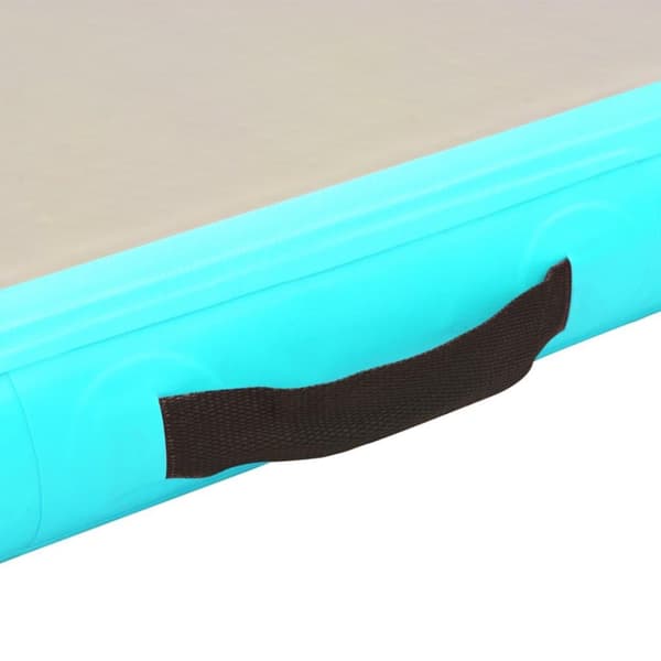 vidaXL Oppblåsbar gymnastikkmatte med pumpe 300x100x10 cm PVC grønn