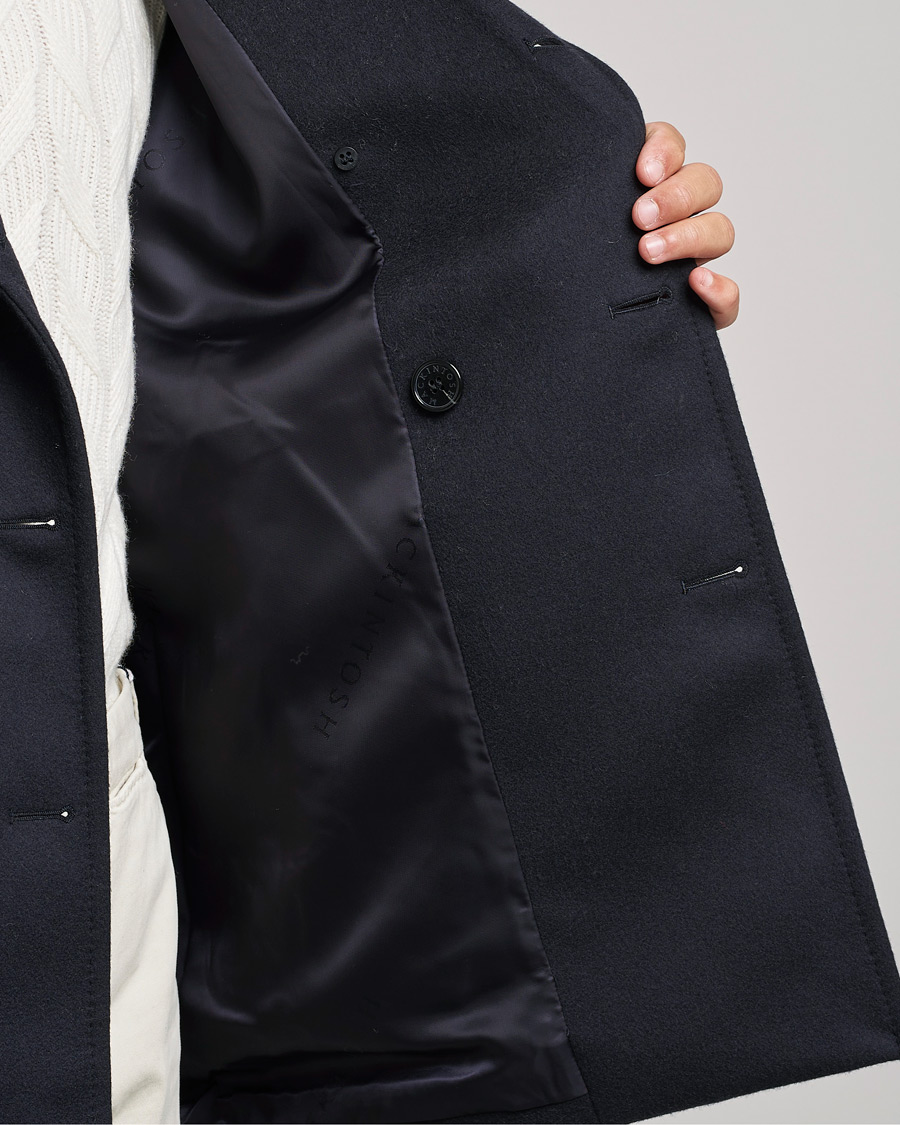 Mackintosh Dalton Wool/Cashmere Peacoat Navy
