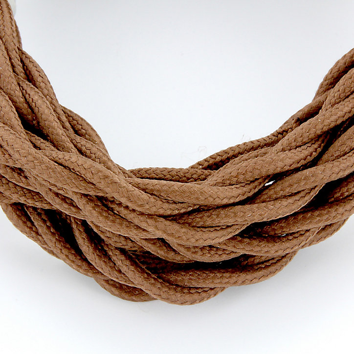 Câble en textile torsadé brun Chacon 3m 2 x 0,75mm²