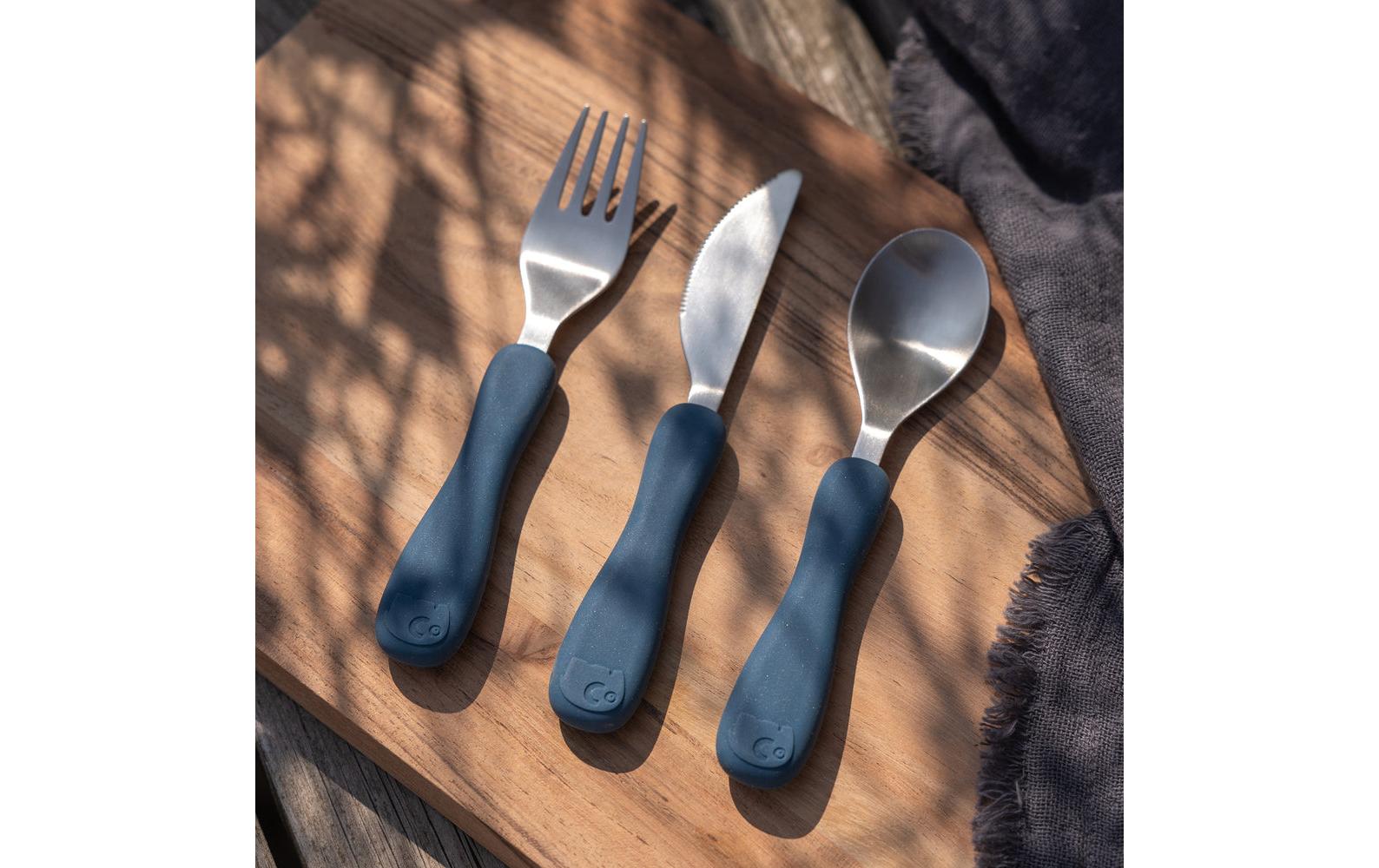 Kinderbesteckset Silikon Fanto Nordic BlueBesteck in dänischem Design