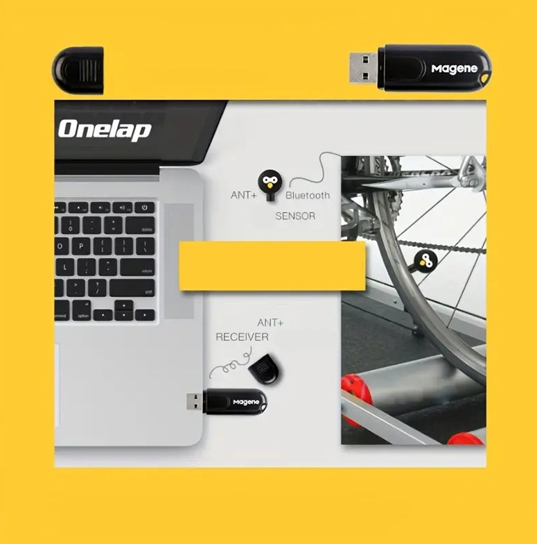 Fahrrad USB ANT  Stick Transmitter Receiver für Velo Sensor mit Kabel - Schwarz