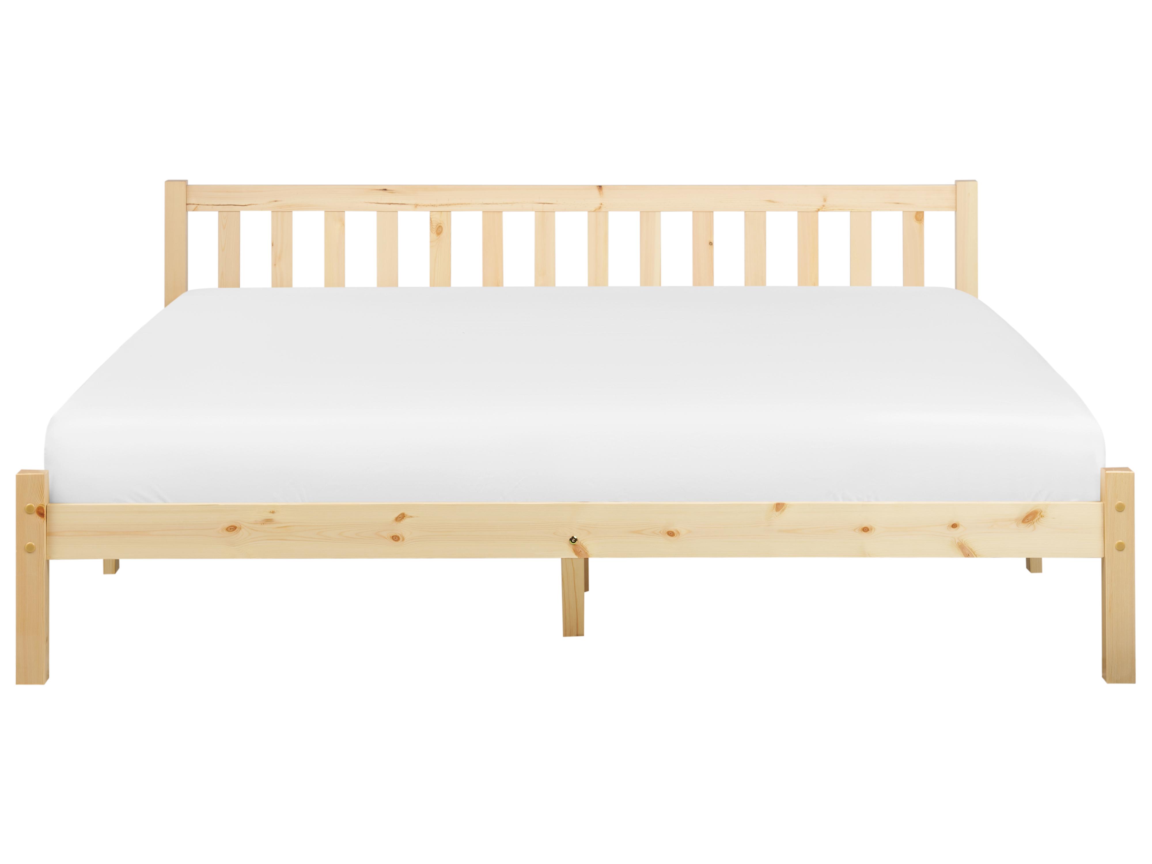 Bed Dennenhout FLORAC 180 x 200 cm Lichtbruin
