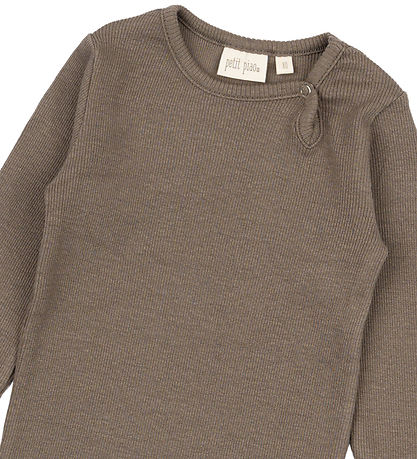 Petit Piao Body l/ä - Rib - Modal - Erde Brown