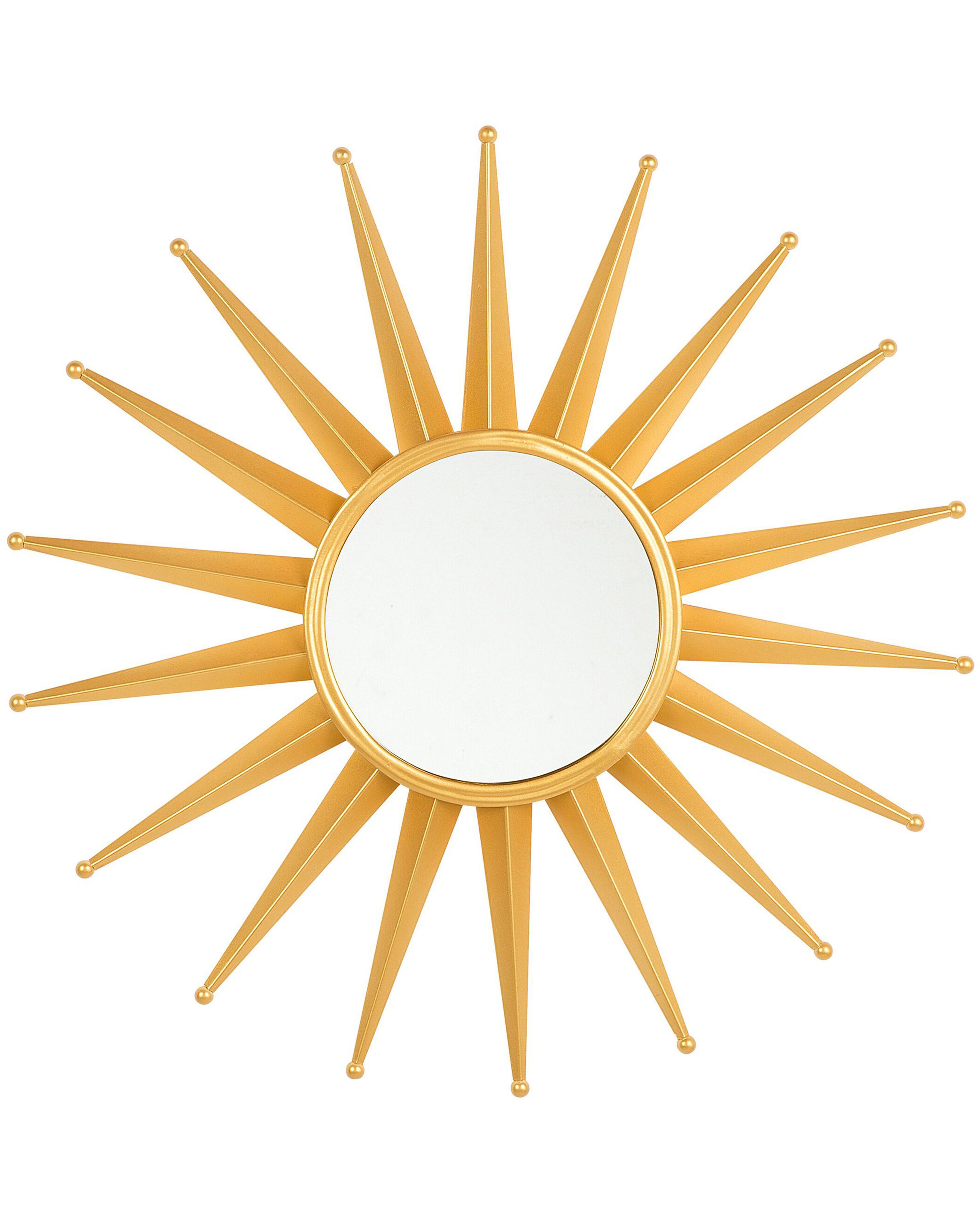 Wandspiegel PERELLI 60 cm 60 cm Metaal Goud