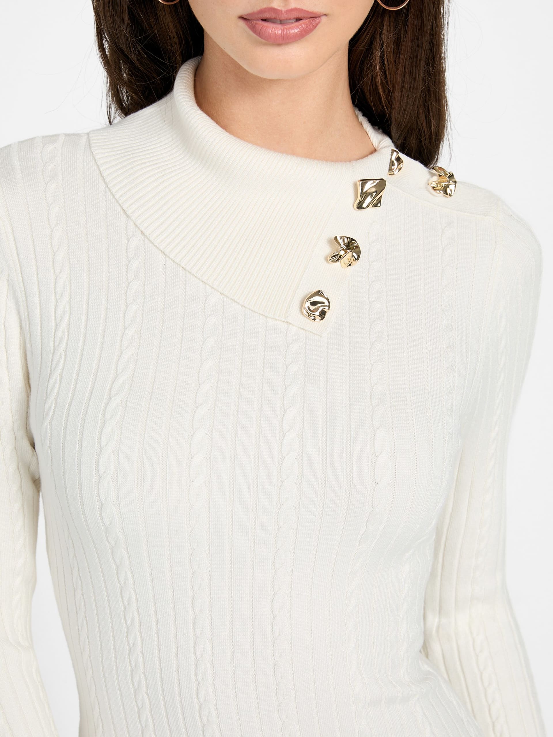 Vestido Eco Priscilla de Tricô com Cabos