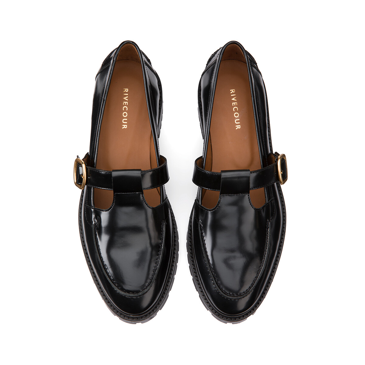 RIVECOUR<br>Mocassins de couro patenteados nº 84
