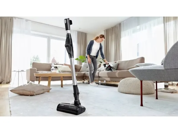 Bosch Unlimited 7 BCS711XXL - Støvsuger - pind/håndholdt (2-i-1) - uden pose - ledningsfri - hvid - 1 batteri, inkluderet oplader