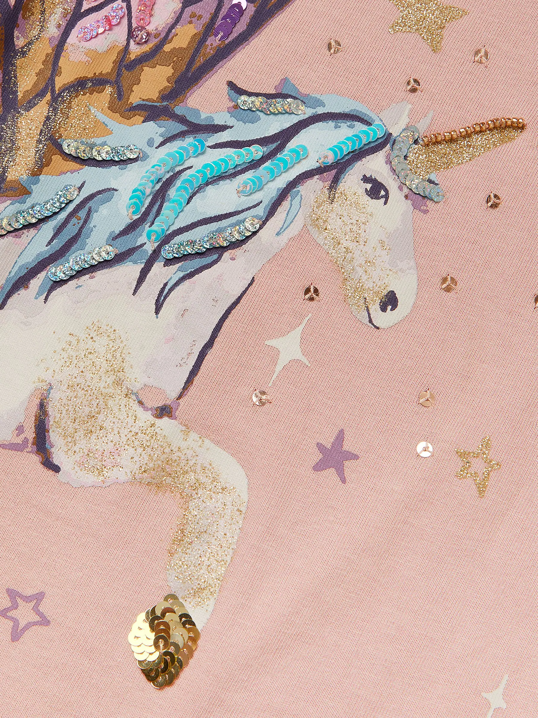 Monsoon Unicorn Embellished Long Sleeve Top