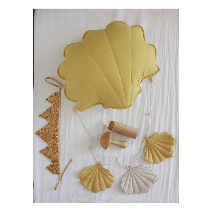 Moi Mili Coussin Coquillage en lin | Miel