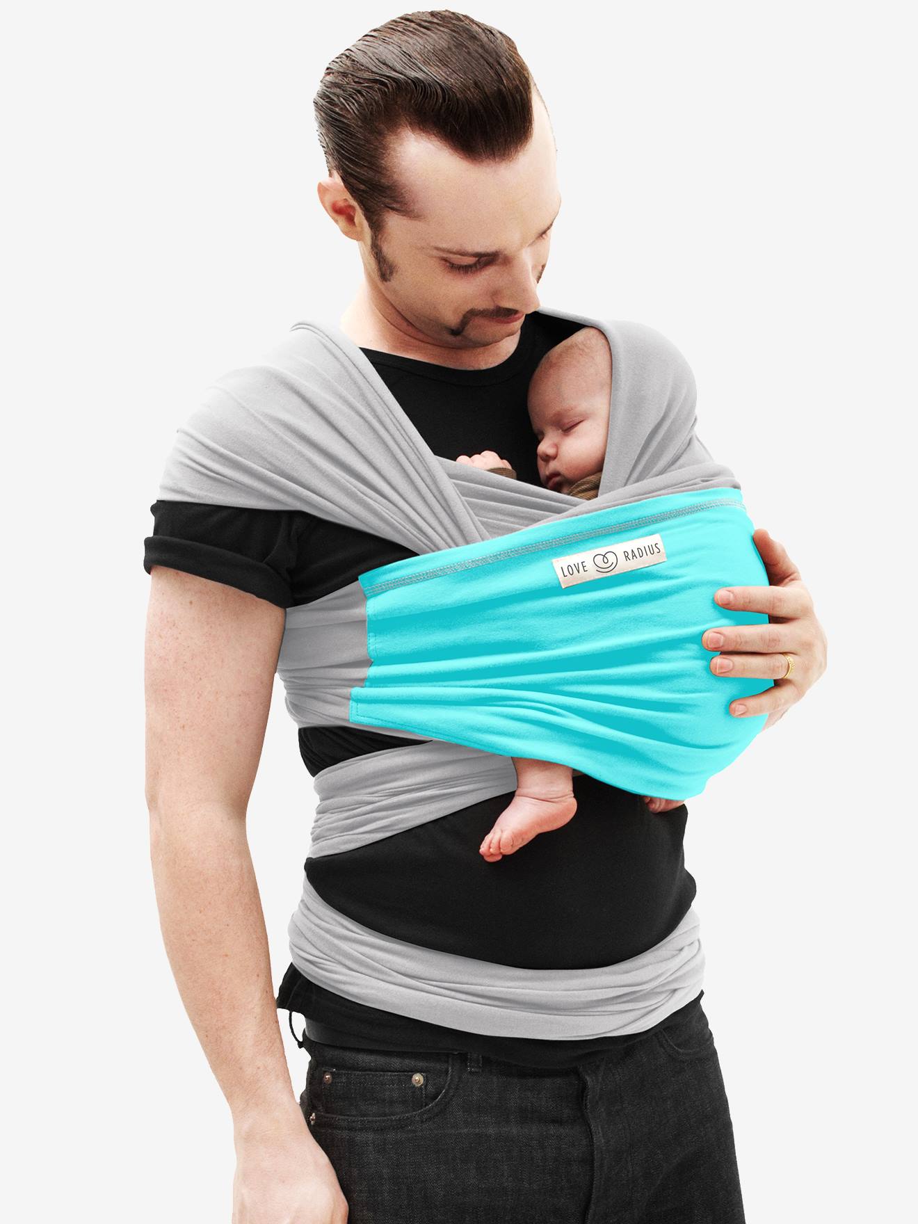 Porta-bebês L'originale LOVE RADIUS by JE PORTE MON BEBE liso cinza escuro