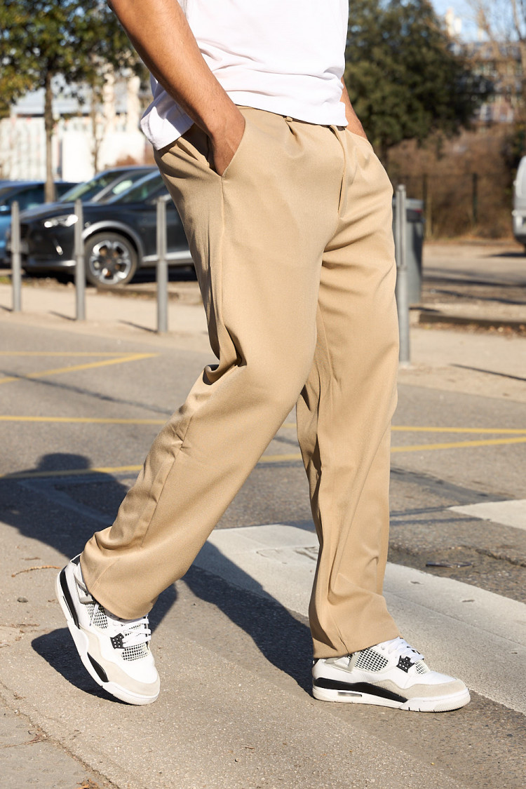 Pantalon beige large