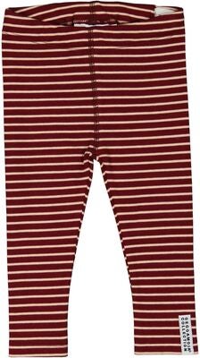 Geggamoja Leggings, Burgundy Stripe