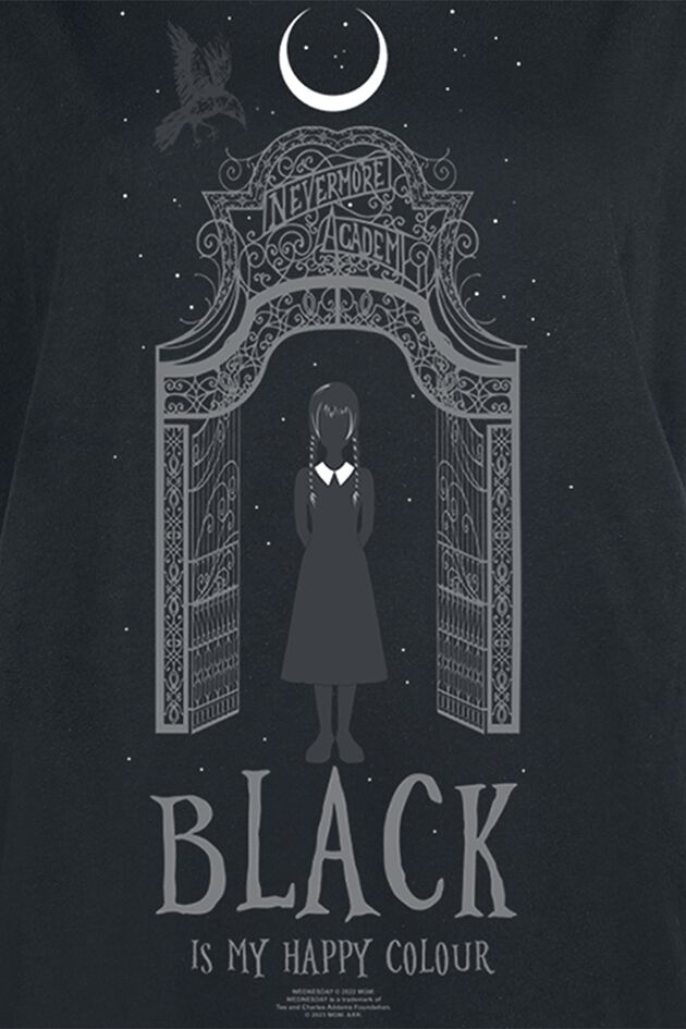 Wednesday - Black is my happy colour | Wednesday T-Shirt Manches courtes
