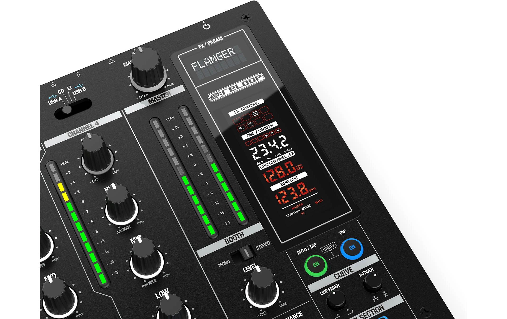 DJ-Mixer RMX-95<br>Vierkanal-Digitalmixer mit Mikrofonkanal