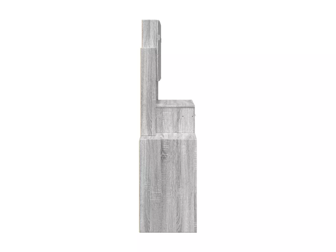 Coiffeuse avec armoire sonoma gris 80x35x132 cm