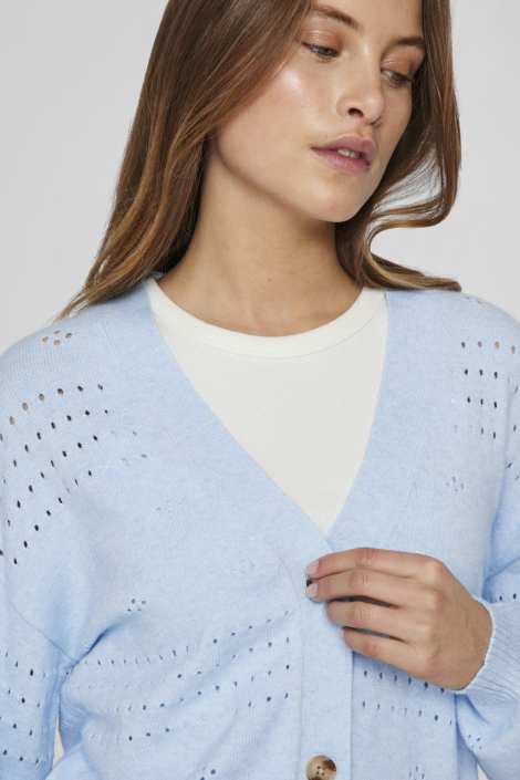 Vila blauwe dames vest
