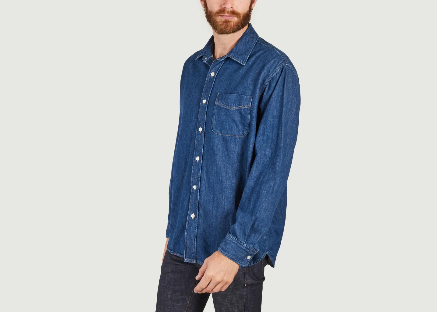 Chemise Filip Casual Some Kind Of Blue Nudie Jeans